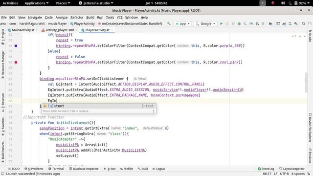 47.Equalizer Feature | Music Player Application | Android Development Kotlin in Hindi смотреть онлайн