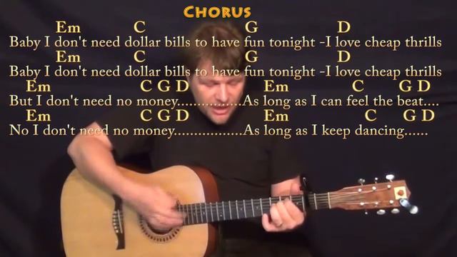 Cheap Thrills (Sia) Guitar Cover Lesson with Chords/Lyrics - Capo 2nd смотреть онлайн