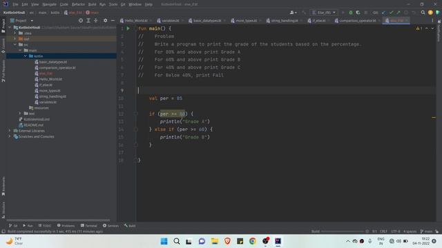 Else If Statement In Kotlin Hindi | Kotlin Course In Hindi смотреть онлайн