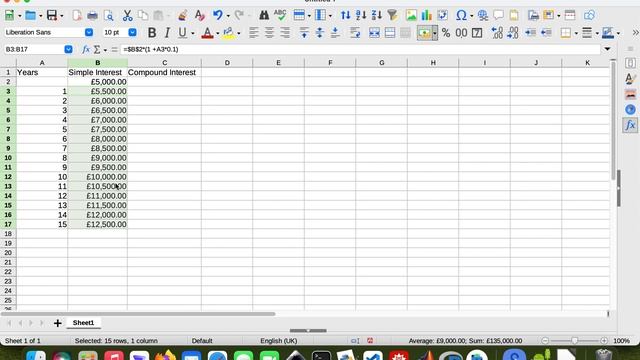Finance: How to calculate simple and compound interest using Libre Office смотреть онлайн