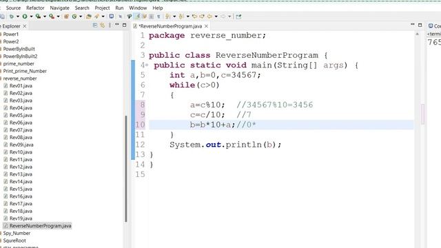 Java logical Program : Reverse Number of Any Number смотреть онлайн