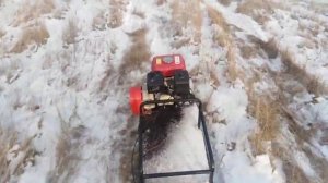 #Мотобуксировщик #Forza 6,5 л, проверка на тягу #мотобуксировщика,