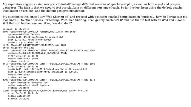 macports apache,php,db, how do I test on another device? смотреть онлайн
