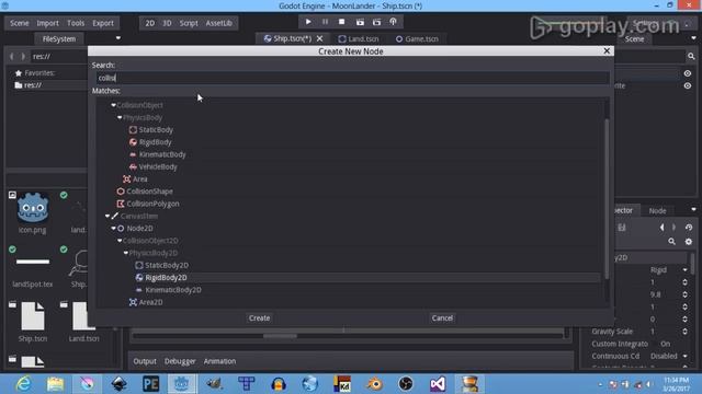 MoonLander Godot Tutorial 01 смотреть онлайн