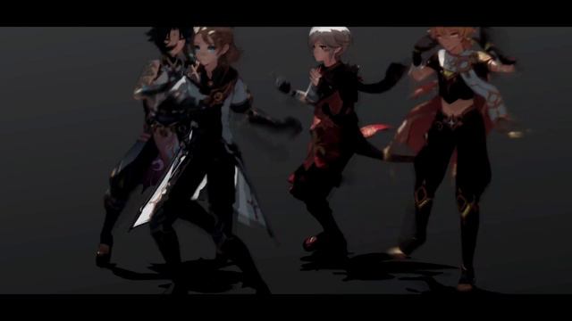 【MMD 原神 / Genshin Impact 】ヒビカセ【 Kazuha , Albedo , Xiao , Aether】