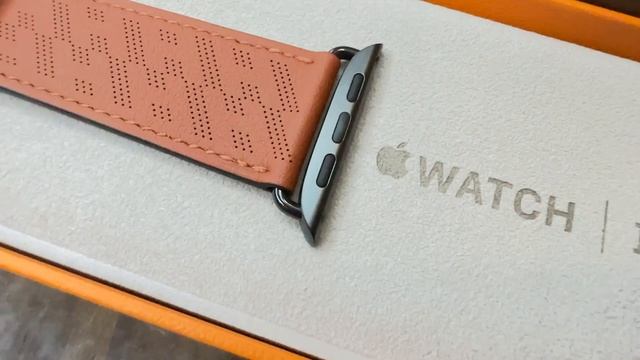 Apple Watch Series 9 Hermes 45mm H Diagonal Simple Tour Cuivre