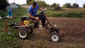 Самодельный мини трактор из мотоблока Нева