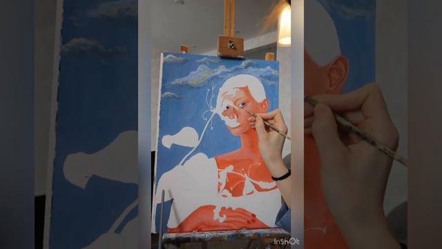 Как нарисовать портрет. Портрет девушки в технике темпера. Поэтапная проработка портрета. смотреть онлайн