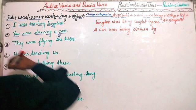 Active and Passive Voice|Active Voice and Passive Voice-Past Continuous Tense-Positive Sentence смотреть онлайн