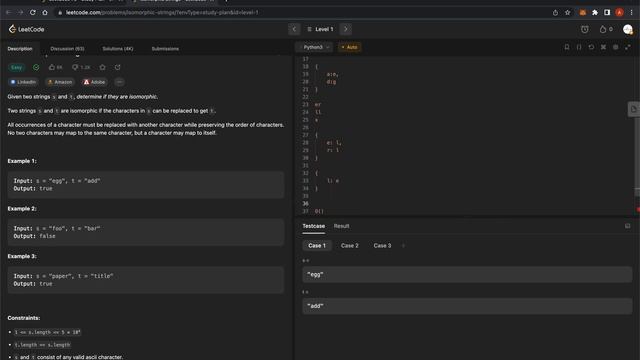 Leetcode #205: isomorphic strings смотреть онлайн