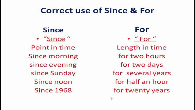 use of since and for in present perfect continuous tense in urdu смотреть онлайн