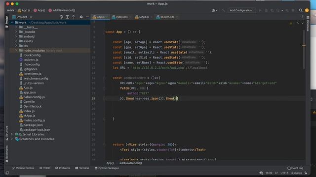 React Native fetch api смотреть онлайн