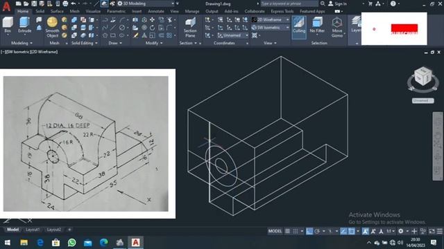How to Draw 3D Drawings using Autocad mechanical for beginners смотреть онлайн