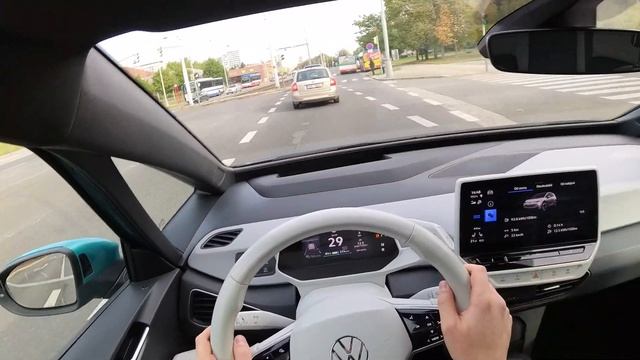 2020 VW ID.3 Pro 150 kW RWD | POV drive | City, motorway смотреть онлайн