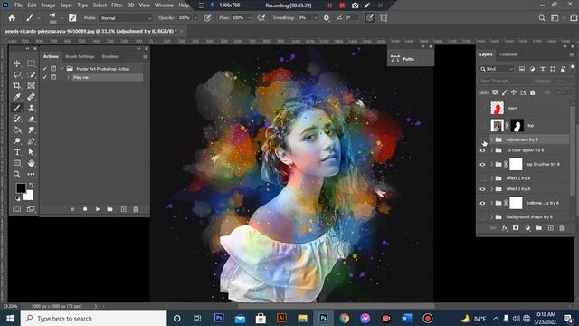 Poster Art Photoshop Action смотреть онлайн