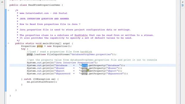 How to Read from properties file in Java смотреть онлайн