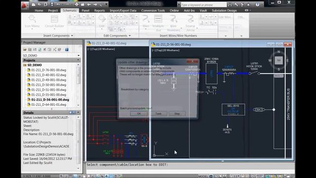 Autodesk Relay Protection and Controls Design - one line - three line cross reference смотреть онлайн