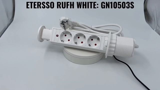 Выдвижная розетка ETERSSO RUFH WHITE: GN10503S на 3 EURO розетки смотреть онлайн