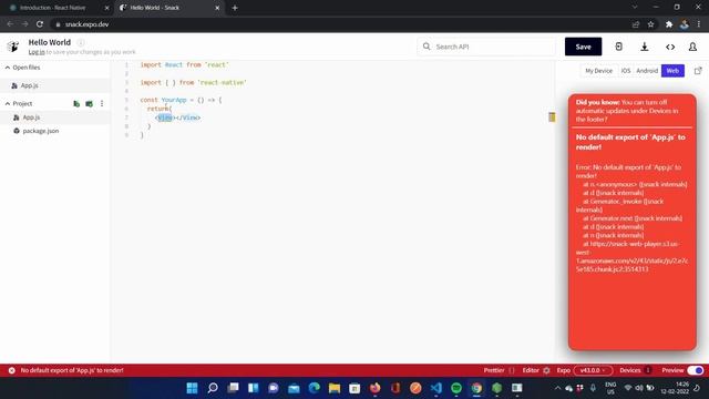 React Native Tutorial #4 - Hello World Program in React Native | Core Components in React Native смотреть онлайн