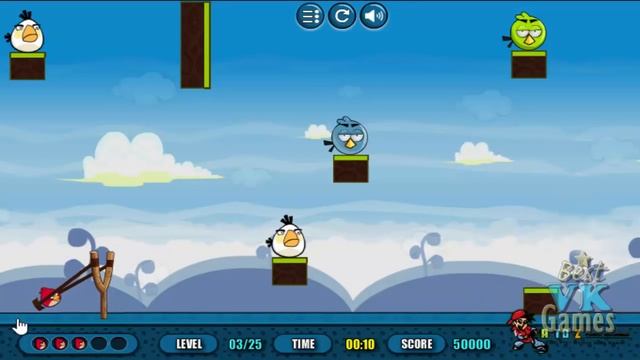 Angry Birds Super Shooter Skill Game Walkthrough Levels 1-4 смотреть онлайн