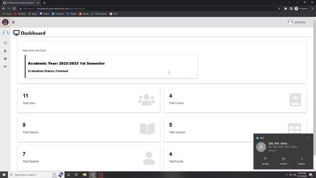 Faculty Evaluation System - Final Project смотреть онлайн