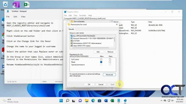 Restore the Open Command Window Here Right Click Folder Option for Windows 10 and 11 смотреть онлайн