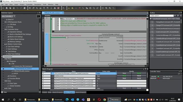 ROS и другие методы организации внешнего управления коботом Omron TM смотреть онлайн