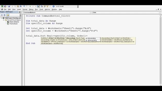 VBA to Sort Data in Excel - Excel VBA Tutorial смотреть онлайн