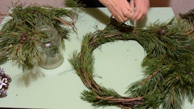❄ Как сделать венок из хвойных веток  ❄Handmade Christmas Wreath