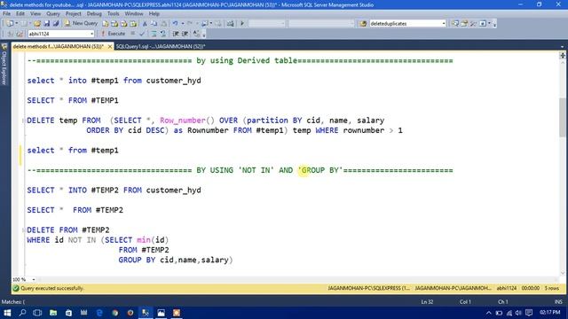 How to Delete Duplicate records(rows) in SQL Server смотреть онлайн