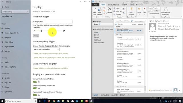 How to Change the outlook folder font size смотреть онлайн