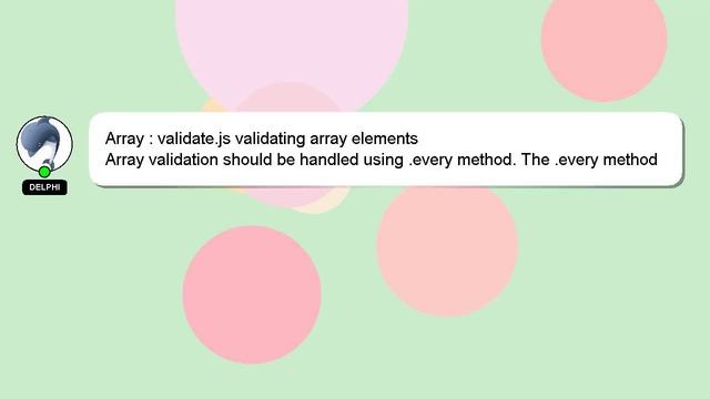Array : validate.js validating array elements смотреть онлайн