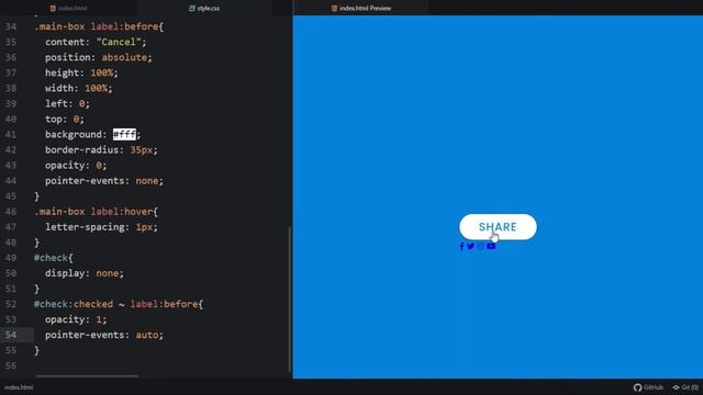 Animated Share Button using HTML & CSS Social Media Icons смотреть онлайн