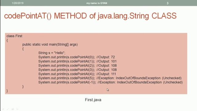 String API in Java | #38 | codePointAt() Method of String, StringBuffer and StringBuilder Classes смотреть онлайн