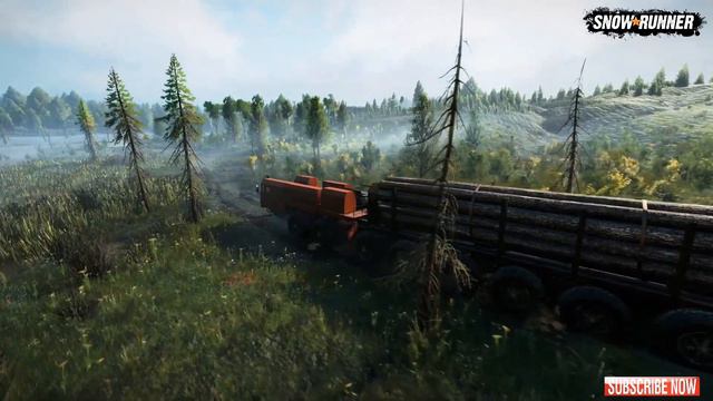 New ZiKZ Storm Truck With Long Logs PlatForm In SnowRunner смотреть онлайн