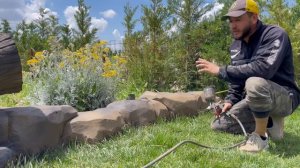 МАстер класс!! Бордюрный парковый камень из Арт бетона. Покраска камня из Арт бетона.