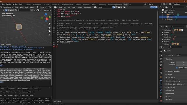 #0 Comment Executer un Scripte Python dans blender | Apprendre Blender 3D смотреть онлайн