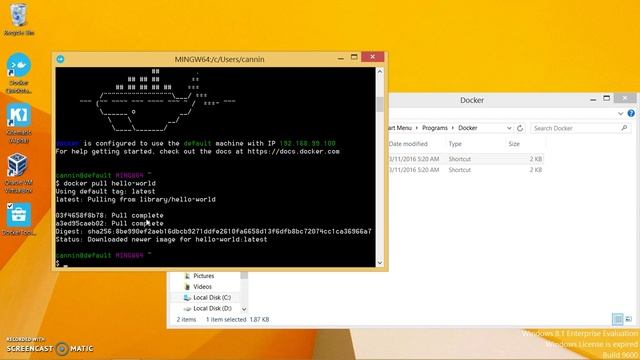 Run hello-world Docker Image on Windows смотреть онлайн