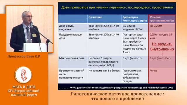 Гипотоническое маточное кровотечение что нового в проблеме проф Баев ОР 2013 г смотреть онлайн