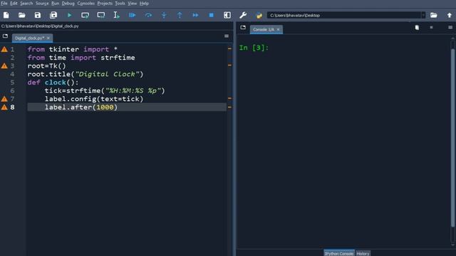 72. Creating a Digital Clock in Python with Code || TIme Module, Tkinter Module Programming Tutoria смотреть онлайн