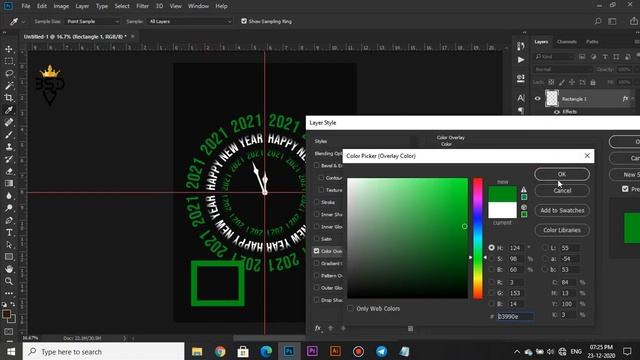 Happy New Year 2021 Clock Poster design in | Photoshop CC tutorial | смотреть онлайн