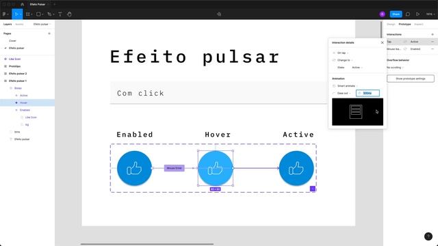 Tutorial Pulse Effect (efeito pulsar) no FIGMA usando interactive components e smart animate смотреть онлайн