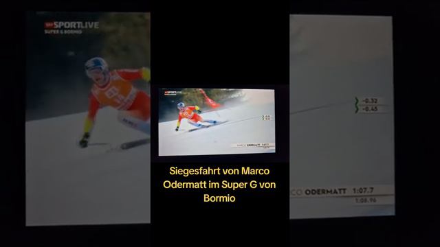 Siegesfahrt von Marco Odermatt im Super G von Bormio смотреть онлайн