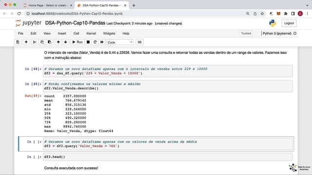 Query (Consulta) de Dados no DataFrame do Pandas смотреть онлайн