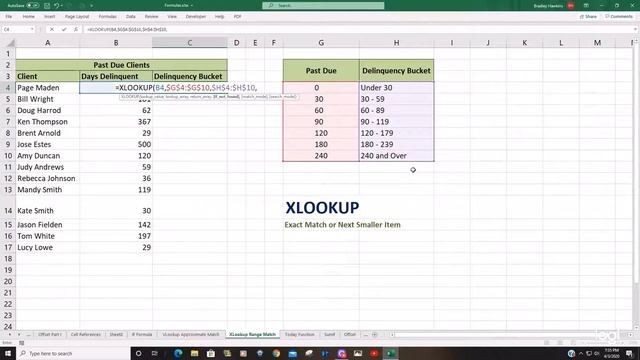 XLOOKUP Approximate Match in Excel смотреть онлайн