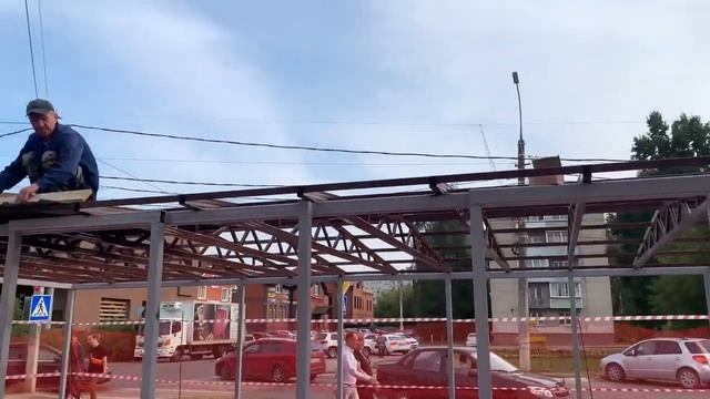 Павильон из алюминиевого профиля с круговым остеклением в Павловском Посаде смотреть онлайн