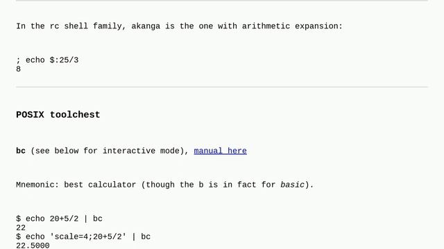 Unix: How to do integer & float calculations, in bash or other languages/frameworks? смотреть онлайн