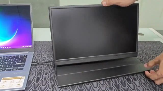 MUCAI 15.6 Inch FHD 1080P Портативний монітор для подорожей, ігор, Другий зовнішній монітор для ПК смотреть онлайн