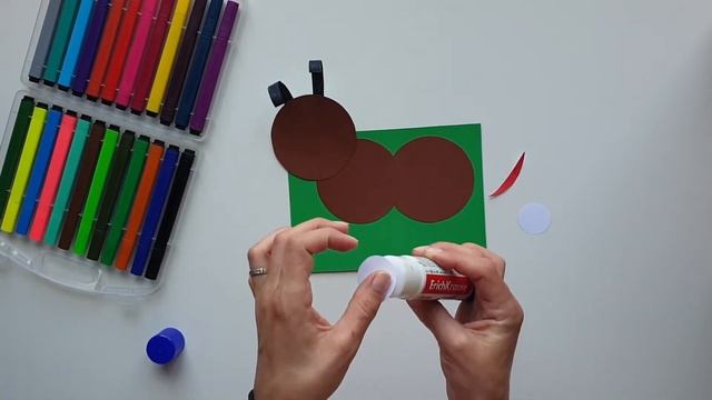 Аппликация из кружков. Конструирование из бумаги. Муравей. Аппликация "Муравей". смотреть онлайн