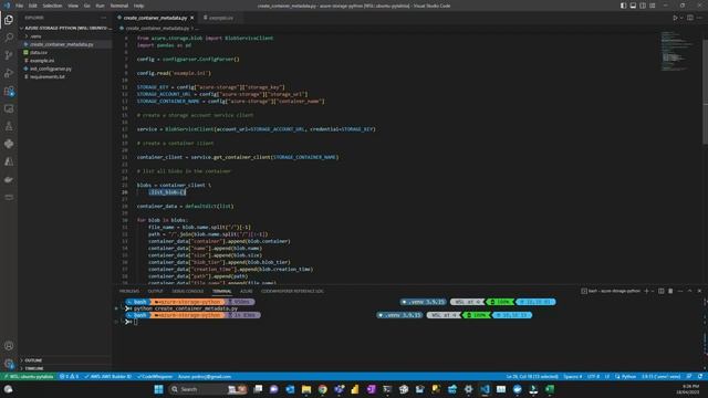 How to map blob metadata in Azure Storage using python [azure-storage-blob] смотреть онлайн